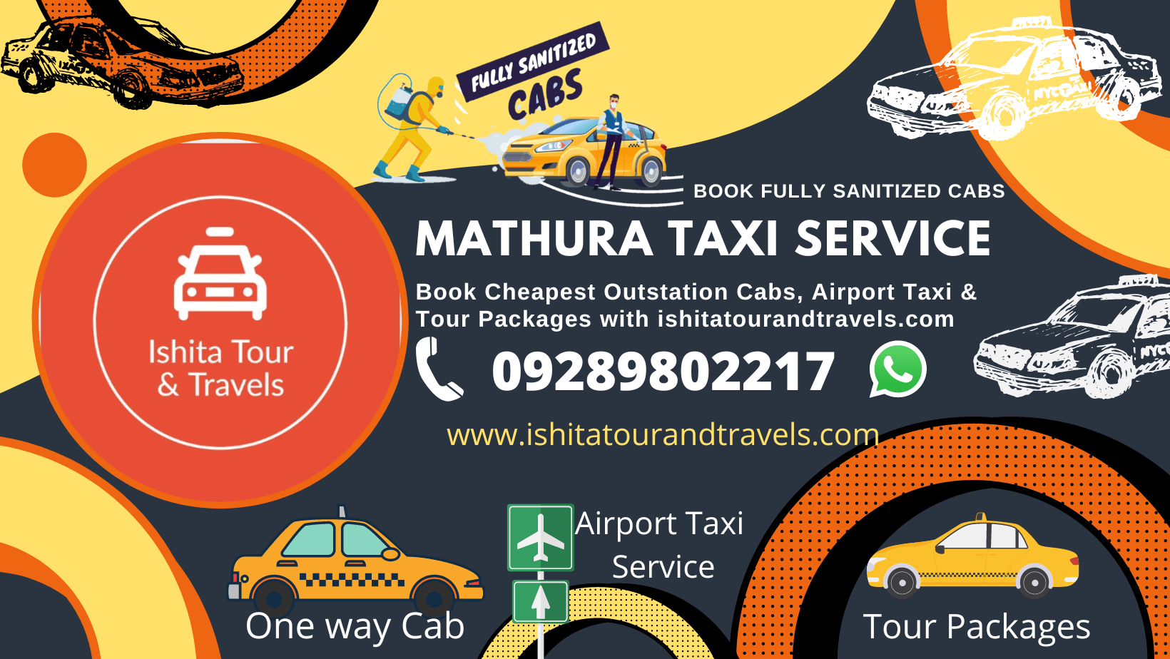 Mathura Taxi Service Book Outstation One way Cab Mathura Airport Taxi